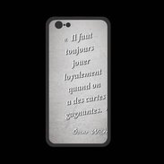 Coque  Iphone 8 PREMIUM Cartes gagnantes Gris Citation Oscar Wilde