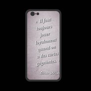 Coque  Iphone 8 PREMIUM Cartes gagnantes Rose Citation Oscar Wilde