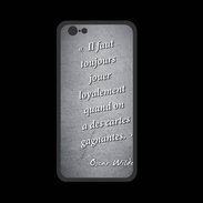 Coque  Iphone 8 PREMIUM Cartes gagnantes Noir Citation Oscar Wilde