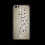 Coque  Iphone 8 PREMIUM Cartes gagnantes Sepia Citation Oscar Wilde