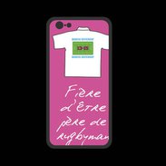 Coque  Iphone 8 PREMIUM Père de rugbyman Bonus offensif-défensif Rose