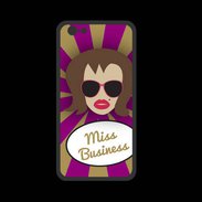 Coque  Iphone 8 PREMIUM Miss business Chatain