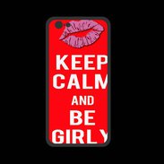 Coque  Iphone 8 PREMIUM Keep calm Girly Rouge