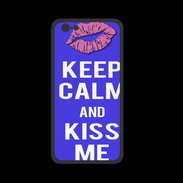 Coque  Iphone 8 PREMIUM Keep Calm Kiss me Bleu