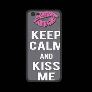 Coque  Iphone 8 PREMIUM Keep Calm Kiss me Gris