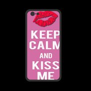 Coque  Iphone 8 PREMIUM Keep Calm Kiss me Rose