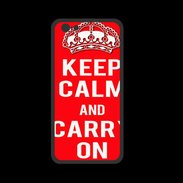 Coque  Iphone 8 PREMIUM Keep Calm Carry on Rouge