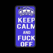 Coque  Iphone 8 PREMIUM Keep Calm Fuck off bleu