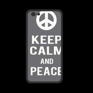 Coque  Iphone 8 PREMIUM Keep Calm Peace Gris