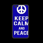 Coque  Iphone 8 PREMIUM Keep Calm Peace Bleu