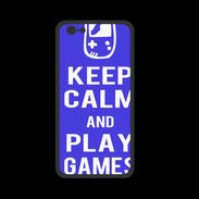 Coque  Iphone 8 PREMIUM Keep Calm Play games Bleu