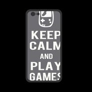 Coque  Iphone 8 PREMIUM Keep Calm Play games Gris