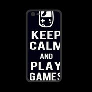 Coque  Iphone 8 PREMIUM Keep Calm Play games Noir
