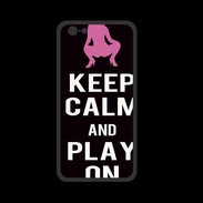 Coque  Iphone 8 PREMIUM Keep Calm Play on Noir