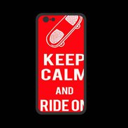 Coque  Iphone 8 PREMIUM Keep Calm Ride on Rouge