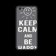 Coque  Iphone 8 PREMIUM Keep Calm Be Happy Gris