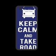 Coque  Iphone 8 PREMIUM Keep Calm Take road Bleu