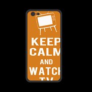 Coque  Iphone 8 PREMIUM Keep Calm Watch TV Orange