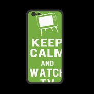 Coque  Iphone 8 PREMIUM Keep Calm Watch TV Vert