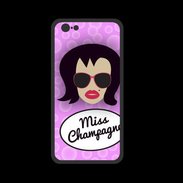 Coque  Iphone 8 PREMIUM Miss Champagne Brune