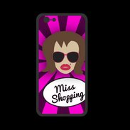 Coque  Iphone 8 PREMIUM Miss Shopping Chatain