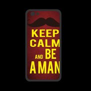 Coque  Iphone 8 PREMIUM Keep Calm Be a Man Rouge