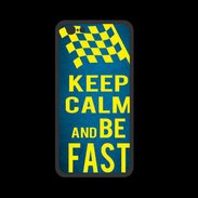 Coque  Iphone 8 PREMIUM Keep Calm and Be Fast Bleu