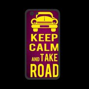 Coque  Iphone 8 PREMIUM Keep Calm and Take o road 2 Rose