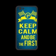 Coque  Iphone 8 PREMIUM Keep Calm and Be the First Bleu