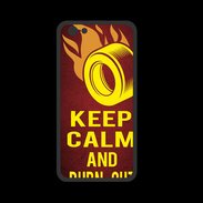 Coque  Iphone 8 PREMIUM Keep Calm and Burn Out Rouge