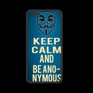 Coque  Iphone 8 PREMIUM Keep Calm and Be Anonymous Bleu