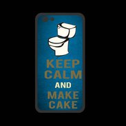 Coque  Iphone 8 PREMIUM Keep Calm and Make cake Bleu