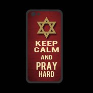 Coque  Iphone 8 PREMIUM Keep Calm and Pray jewish Rouge