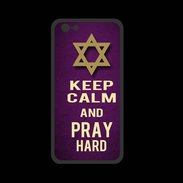 Coque  Iphone 8 PREMIUM Keep Calm and Pray jewish Violet