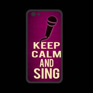 Coque  Iphone 8 PREMIUM Keep Calm and Sing Rose