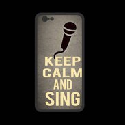 Coque  Iphone 8 PREMIUM Keep Calm and Sing Gris