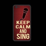 Coque  Iphone 8 PREMIUM Keep Calm and Sing Rouge