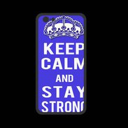 Coque  Iphone 8 PREMIUM Keep Calm and Stay strong Bleu