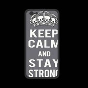 Coque  Iphone 8 PREMIUM Keep Calm and Stay strong Gris