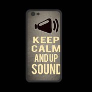 Coque  Iphone 8 PREMIUM Keep Calm and Up Sound Gris