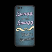 Coque  Iphone 8 PREMIUM Swag or Not bleu ZG