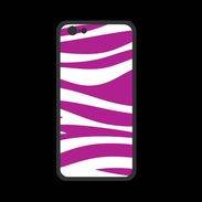 Coque  Iphone 8 PREMIUM zèbre rose & blanc