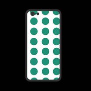 Coque  Iphone 8 PREMIUM pois vert d'eau