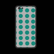Coque  Iphone 8 PREMIUM pois gris & turquoise