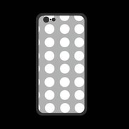 Coque  Iphone 8 PREMIUM pois gris & blanc