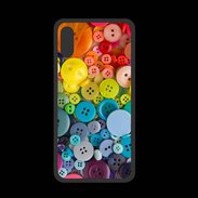 Coque   Iphone X PREMIUM Arc en ciel de boutons de couture