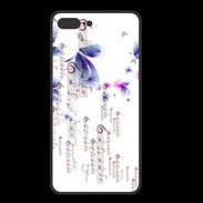 Coque  Iphone 8 Plus PREMIUM Papillons et notes de musique