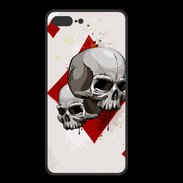 Coque  Iphone 8 Plus PREMIUM Carte Tête de mort Carreau