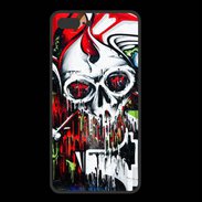 Coque  Iphone 8 Plus PREMIUM Tête de mort Graffiti couleur