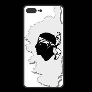 Coque  Iphone 8 Plus PREMIUM Carte de la Corse avec tête 5
